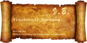 Viszkocsil Benigna névjegykártya